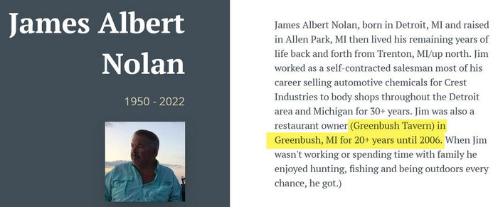 Greenbush Tavern - James Nolan Obituary 2022